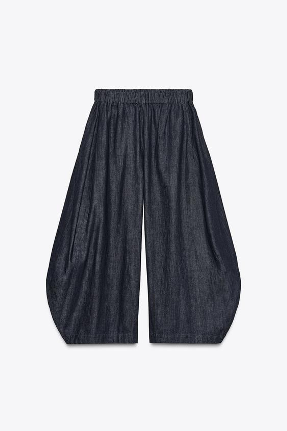 ZARA ДЖИНСОВЫЕ БРЮКИ С ОБЪЕМОМ — ZW COLLECTION, СИНИЙ