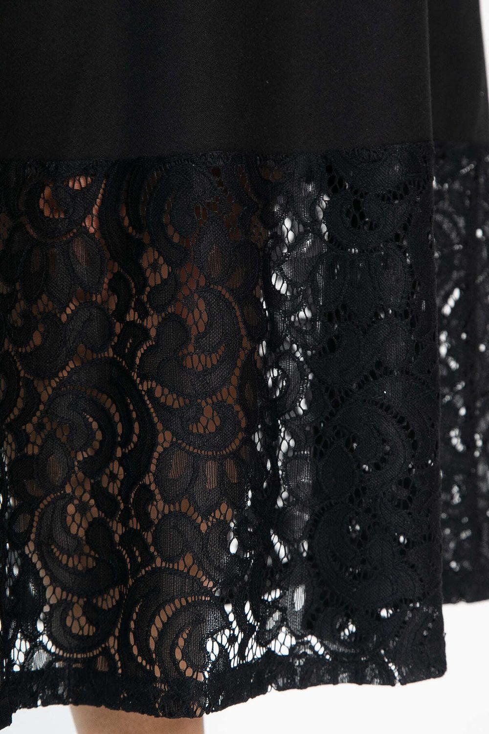 Юбка с кружевом Элегия (черная) Ю14913-10М LT Collection