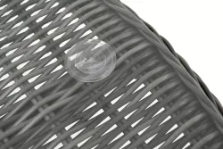 "Эспрессо" плетеный круглый стол, диаметр 118 см, цвет графит