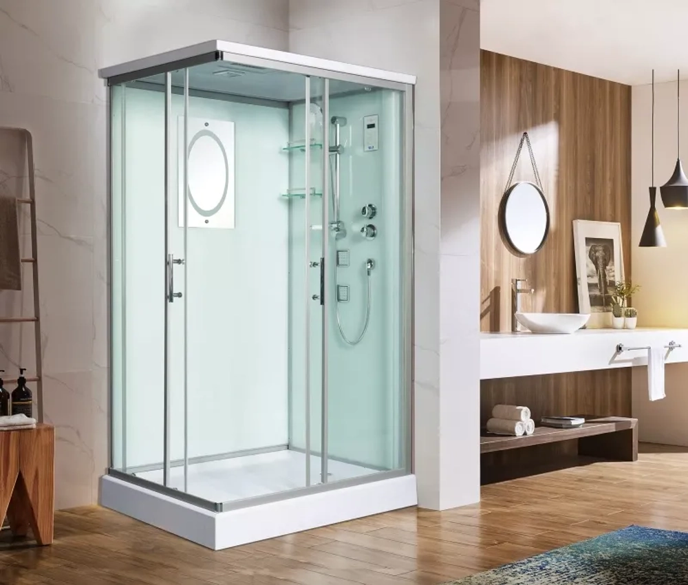 Душевая кабина WeltWasser (ВельтВассер) Laine 1204, с низким поддоном, с электрикой и ГМ, 120x90x217