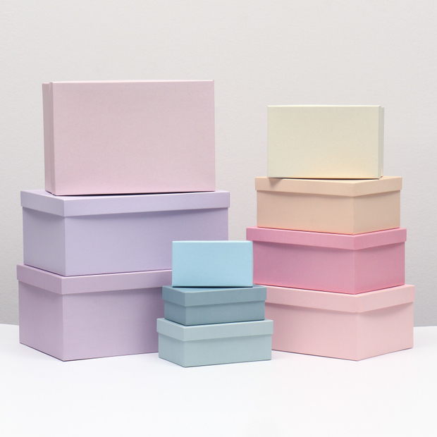 Набор коробок 10 в 1 "Нюдовый", 30,5 х 20 х 13 - 12 х 6,5 х 4 см