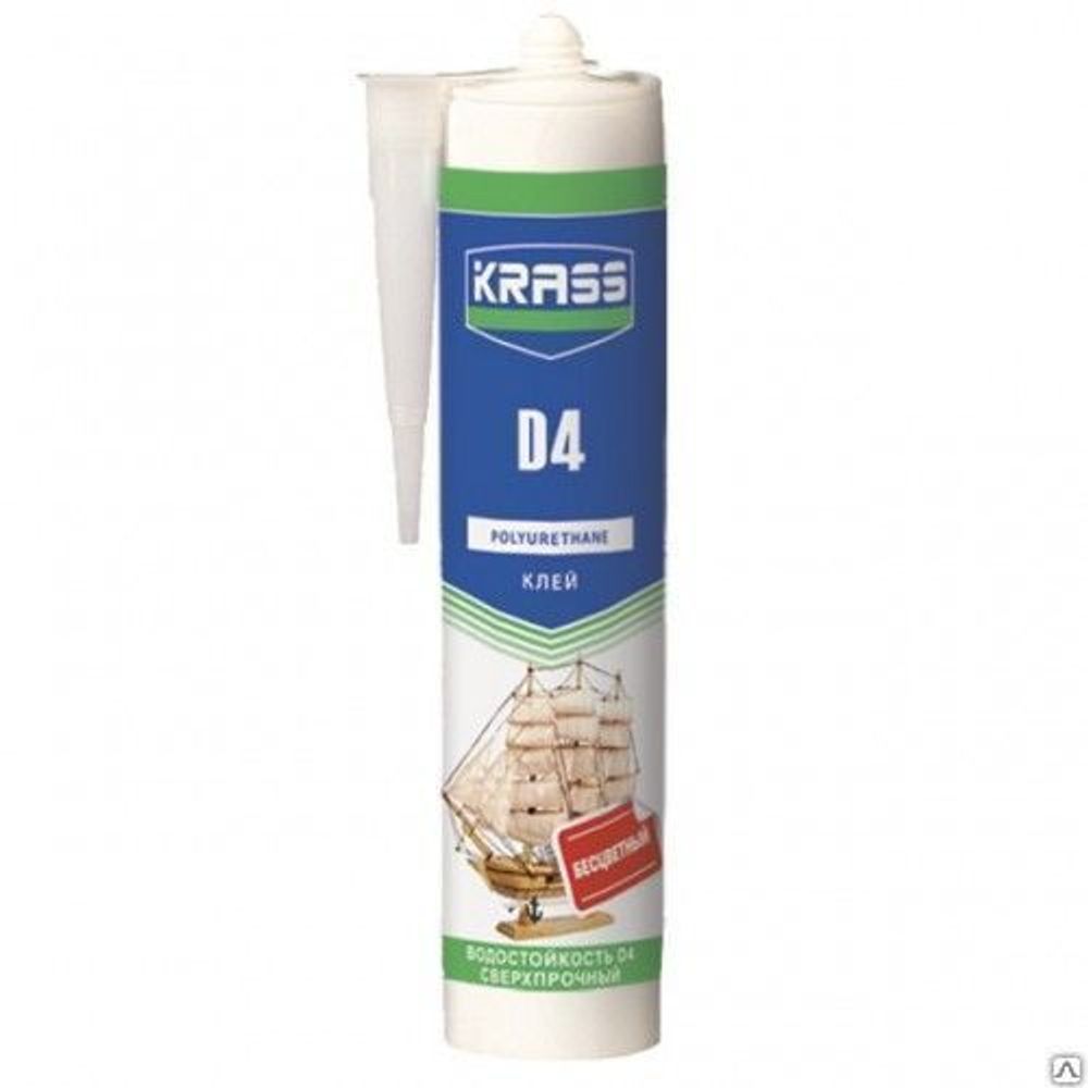 Клей KRASS полиуретановый D4 бесцв. 280мл