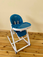 Стул для кормления на колесах IVOLIA Y1, синий