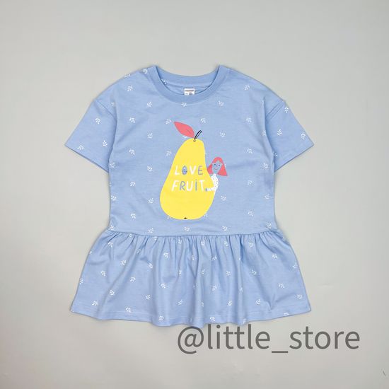 Платье "Грушевый сад" хлопковое, небесно-голубой