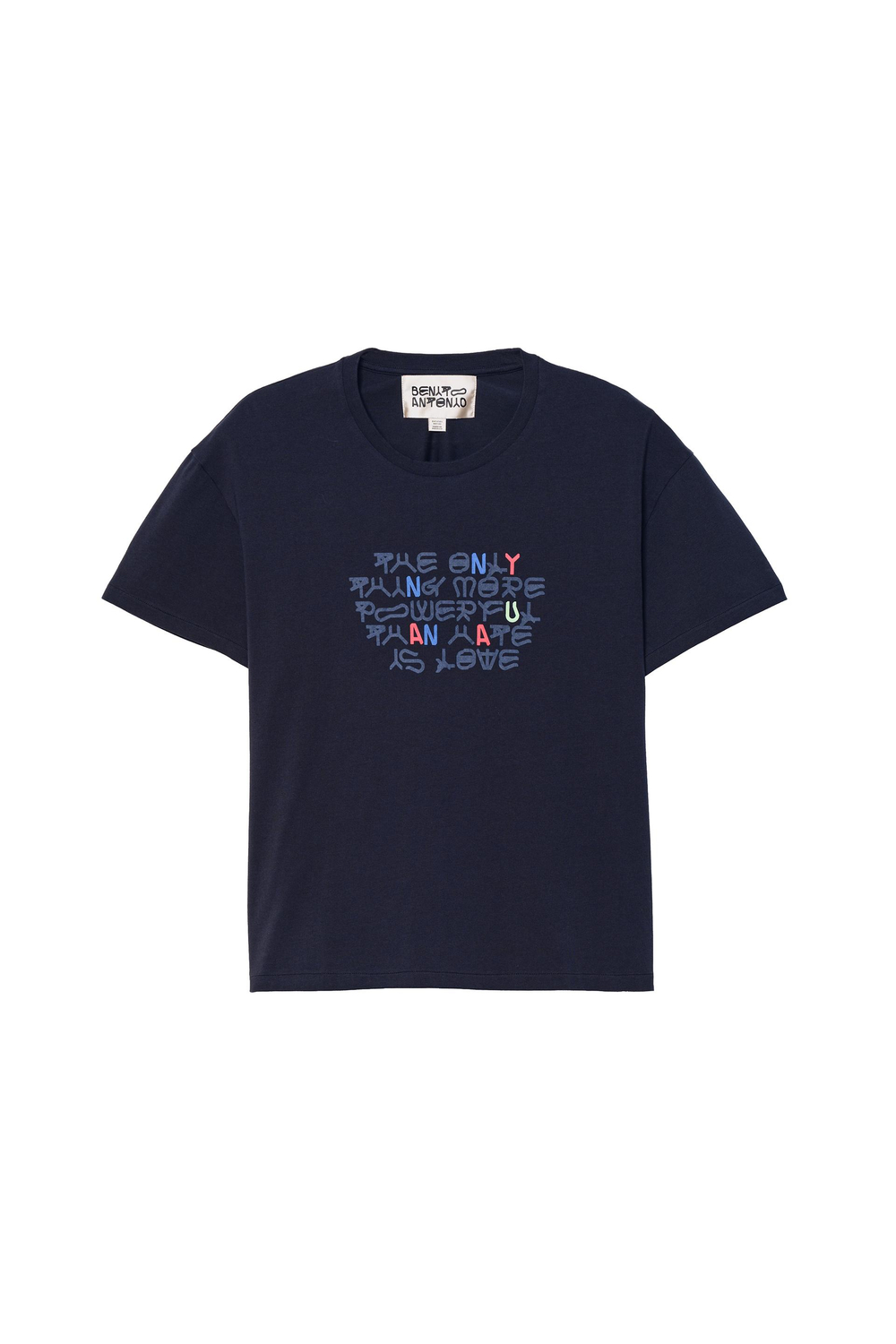 ZARA X BENITO ANTONIO ФУТБОЛКА С НАДПИСЬЮ, СИНИЙ