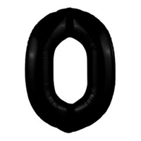 Цифра 0 черный блеск 40" Agura