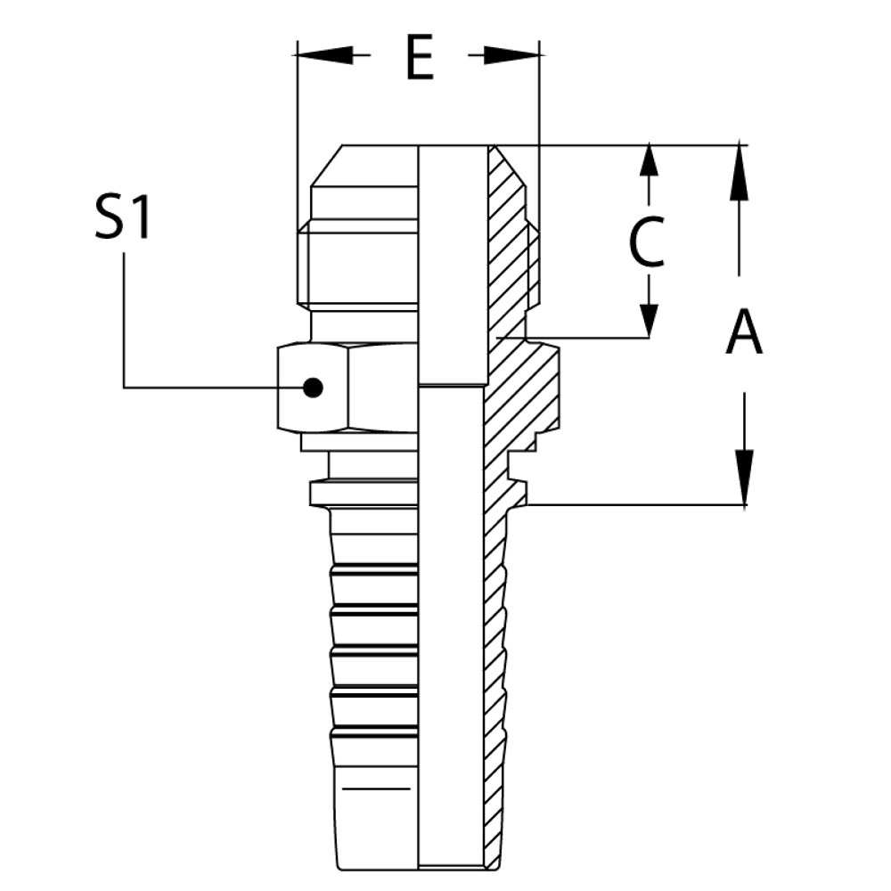 Фитинг DN 16 JIC (Ш) 7/8