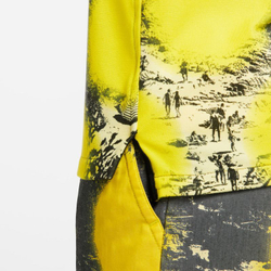 Мужское теннисное поло Nike Polo Printed Slim-Fit Polo - opti yellow/black/black
