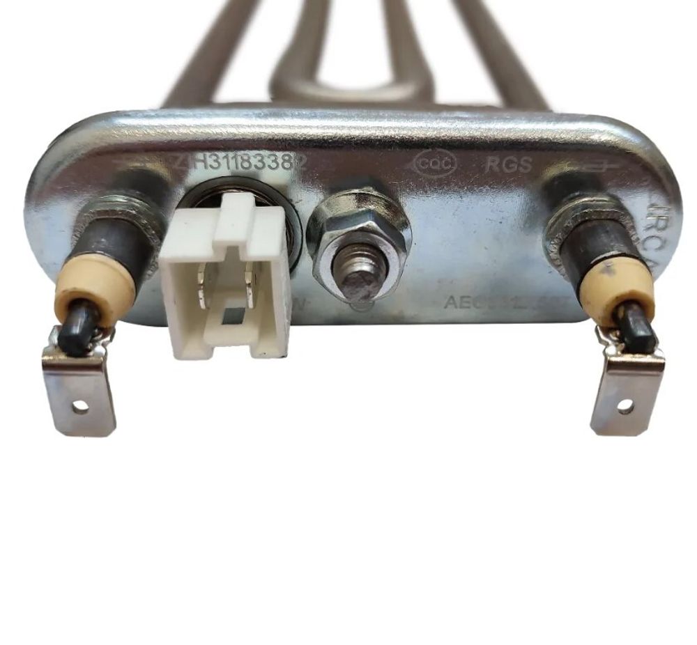 Тэн для стиральной машины LG (Элджи) 3200W 230mm с отверстием под датчик, прямой, с бортиком AEG33121527