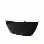Ванна отдельностоящая Grossman Classic GR-2403MB (150х78х58) цвет черный/белый матовый,1 место