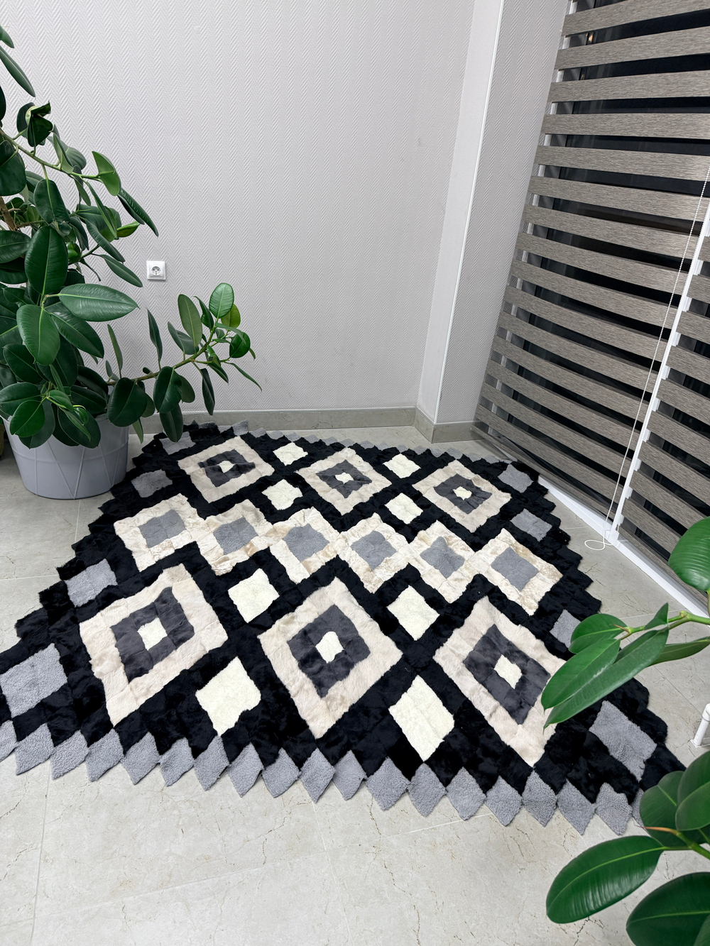 Покрывало меховое ковер из шкуры овчины