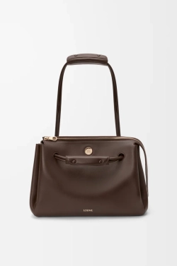 Loewe Большая сумка Madrid из мягкой телячьей кожи, темно-каштановый