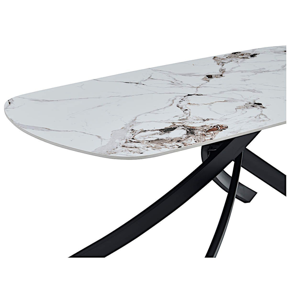 Стол керамический LA ALTA SANTANA Patek Philippe 180/90*76, каркас черный