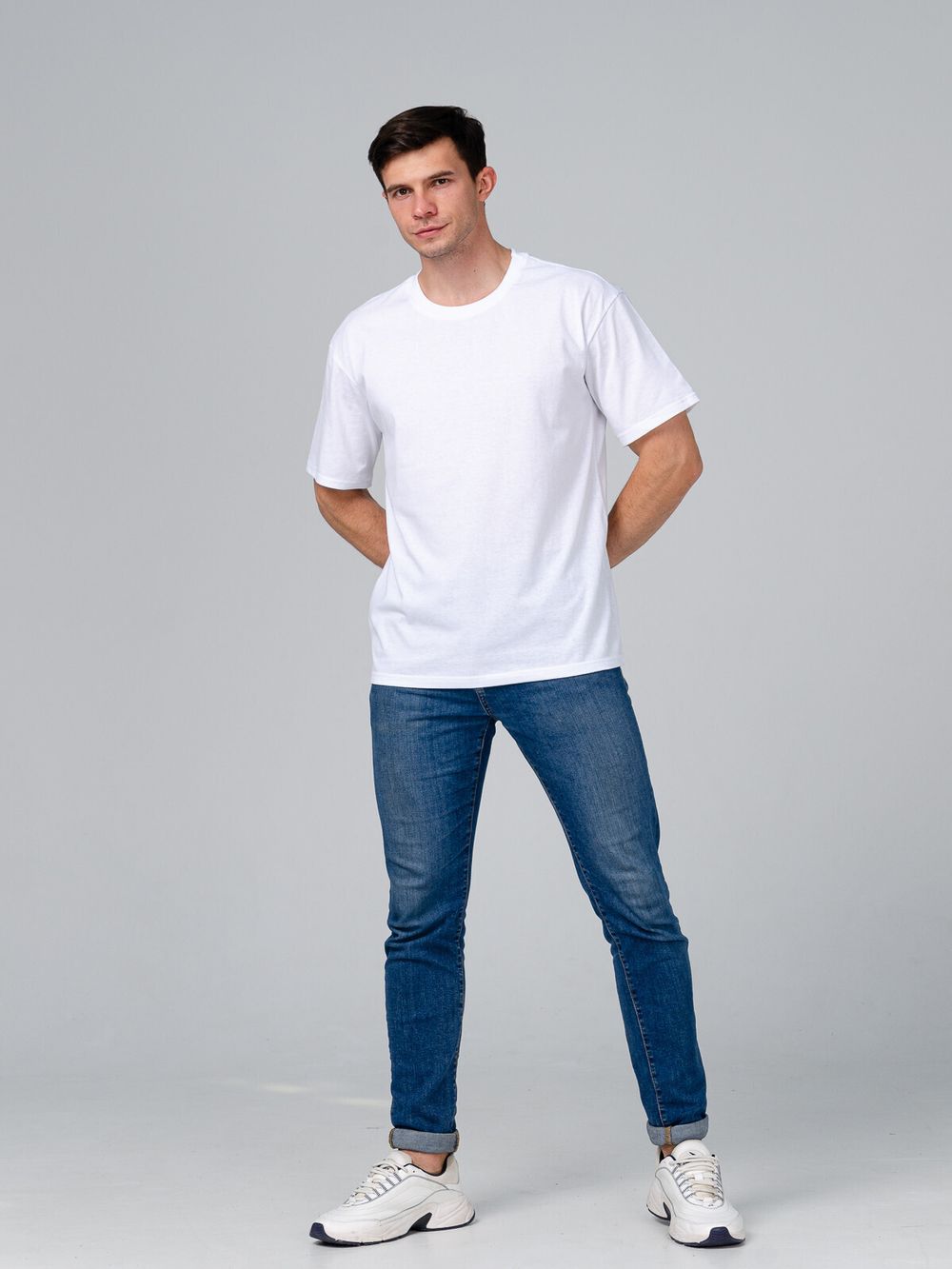 Классика М футболка оверсайз (белый) Lena Basco (Акция)