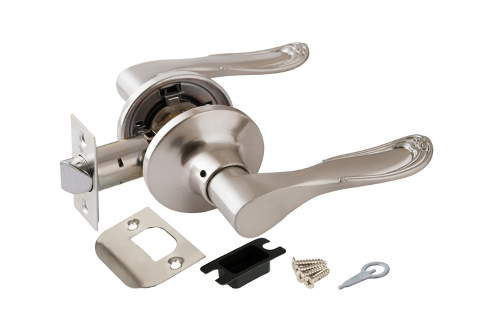 Замок ручка Никель матовый без ключа,без фиксатора 6030 SN-Р