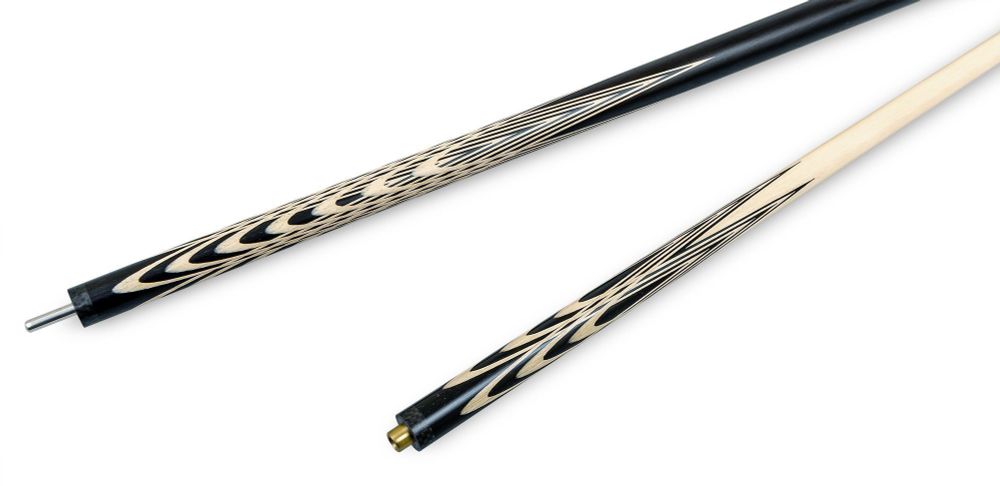 Кий для русского бильярда 2-pc "Тюльпан" (черный граб, граб)