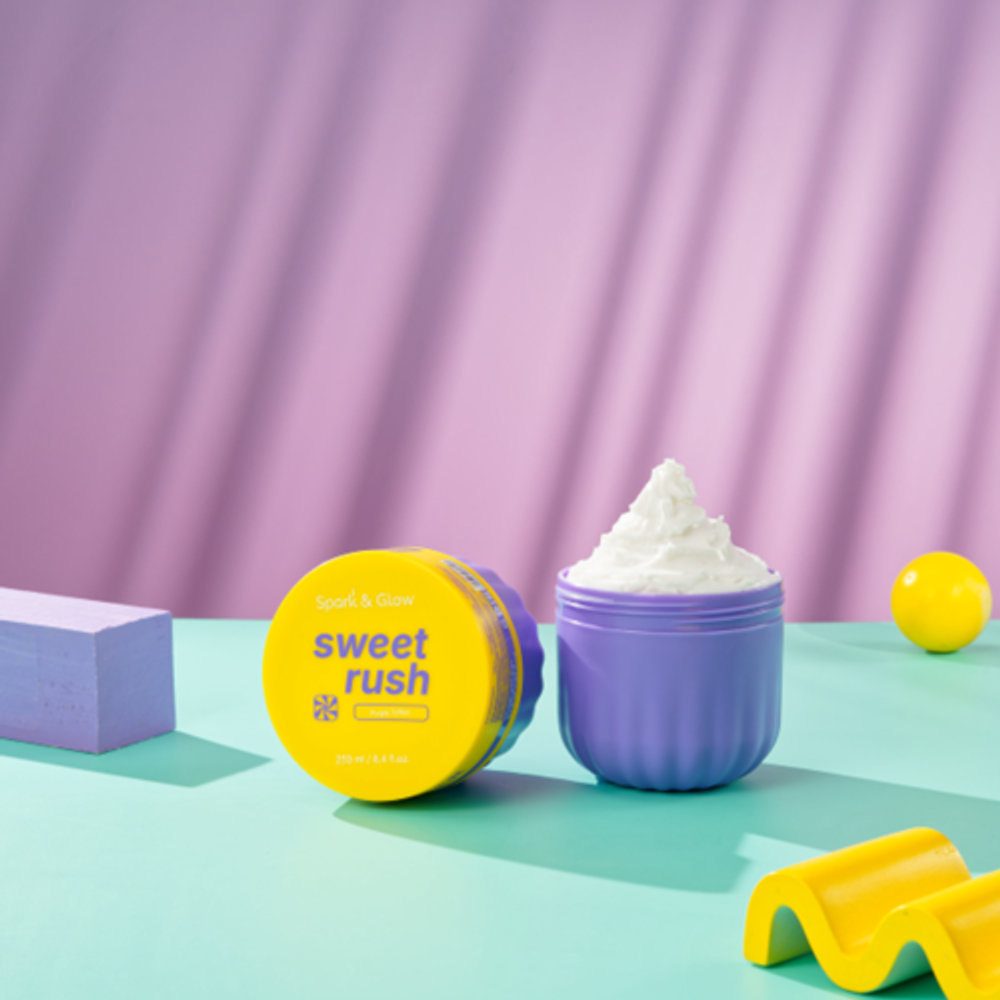 Spark&Glow Баттер для тела с ароматом соленой карамели - Body butter purple toffee scent, 250мл