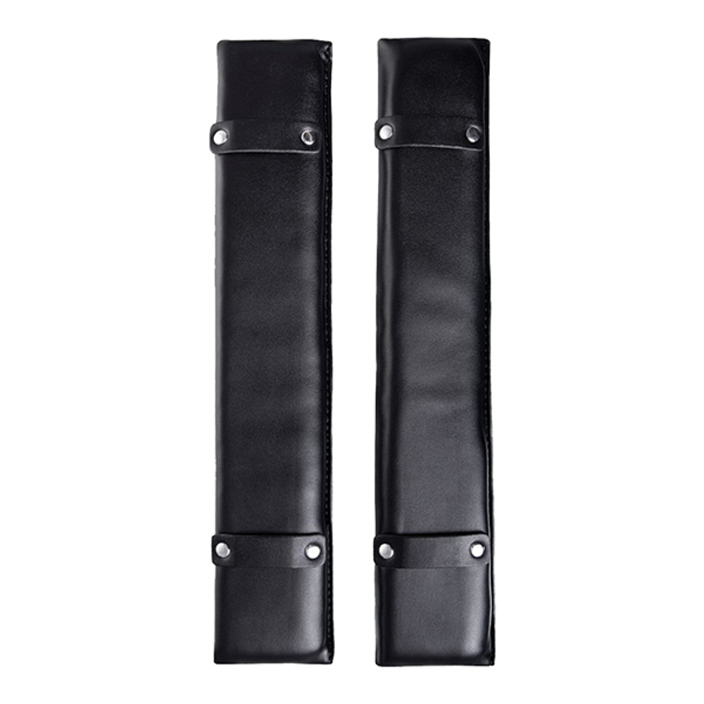 Черные кожаные стропы для фиксации 145см ToyFa Anonymo 310703