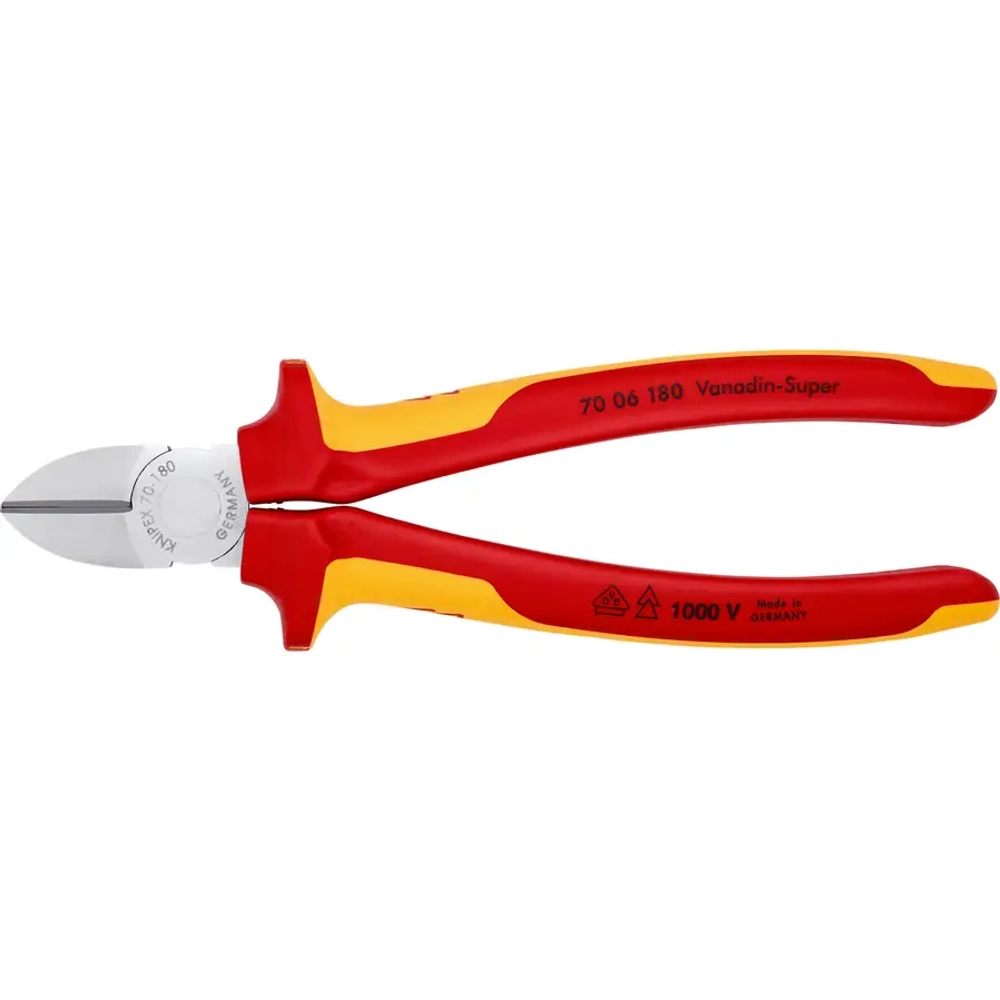 Кусачки боковые хромированные 180 мм Knipex 70 06 180 SB