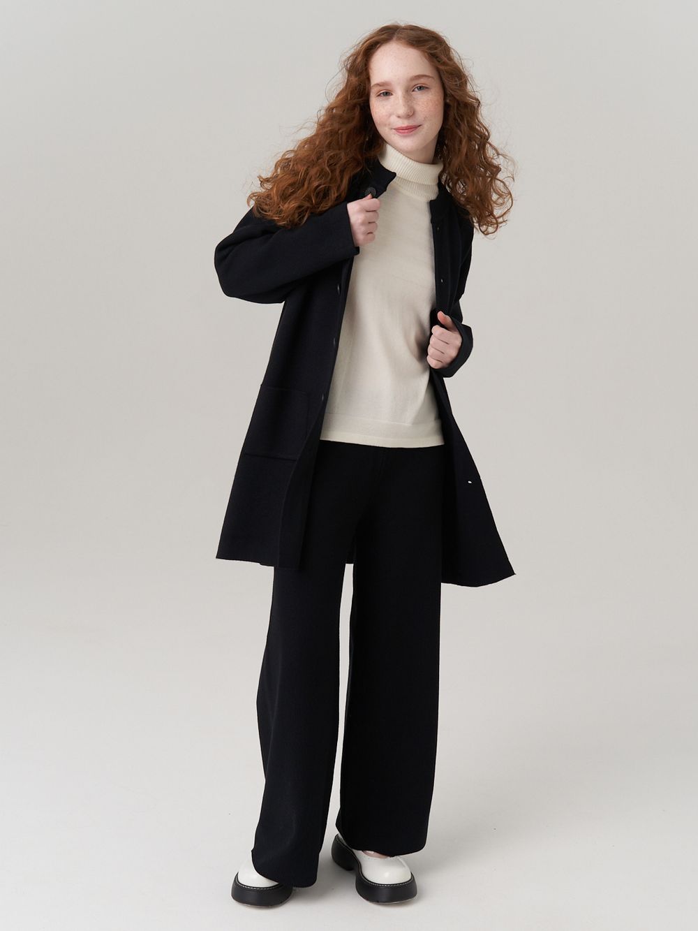 Кардиган для девочки в школу AT990 черный