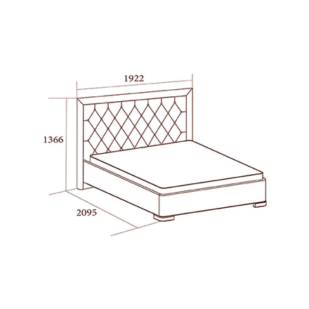 ЛОРЕНЦО Кровать мягкая без ножной спинки