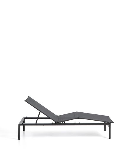 Шезлонг Lesina из алюминия и ткани графитового цвета