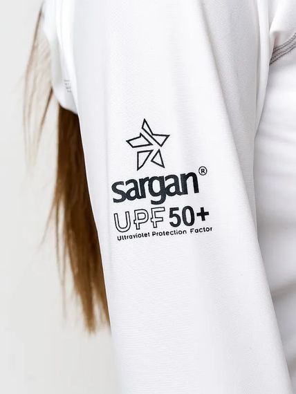Футболка рашгард лонгслив Sargan Скелетон-Сап Худи UPF 50+ белый