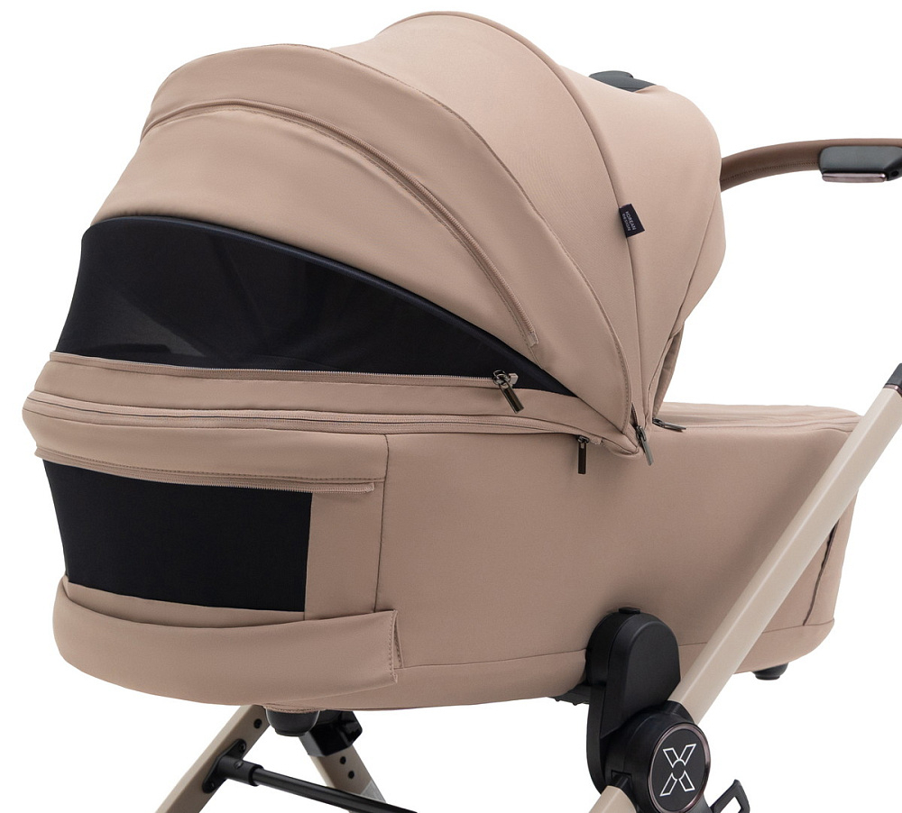 Коляска Agex Prima Pro 3 в 1 с автокреслом i-Team ATG080 Grey APP232 Beige (Бежевый)