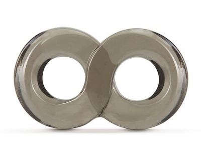 Дымчатое кольцо-восьмерка Cock Ring and Ball Strap (Цвет: дымчатый)