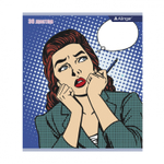 Тетрадь 36 л., А5, клетка, Alingar "Девушки ", скрепка, второй блок 60 г/м2, мелованный картон (эконом), 4 дизайна в пленке т/у