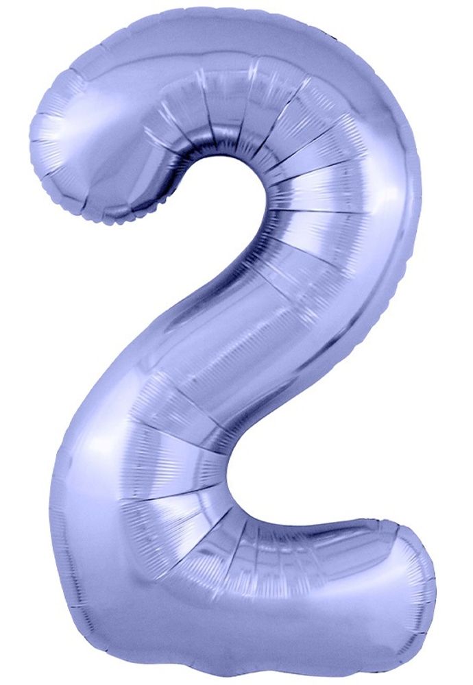 Ag (40&#39;&#39;/102 см) Цифра, 2 Slim, Фиолетовая пастель, 1 шт. в уп.