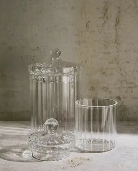 ZARA HOME БОРОСИЛИКАТНАЯ БАНКА ДЛЯ ВАННОЙ КОМНАТЫ, ПРОЗРАЧНЫЙ