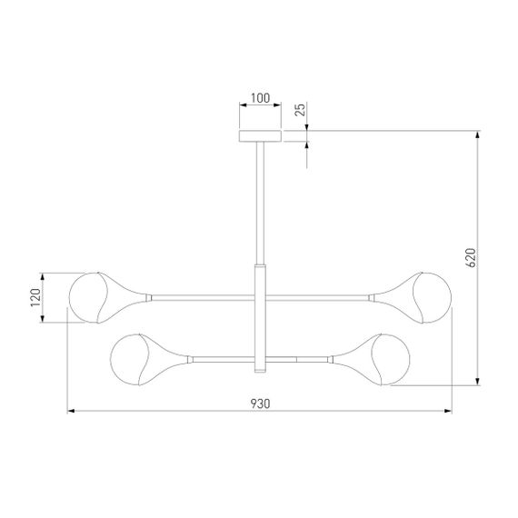 Подвесная люстра Eurosvet Calyx 60168/6 латунь