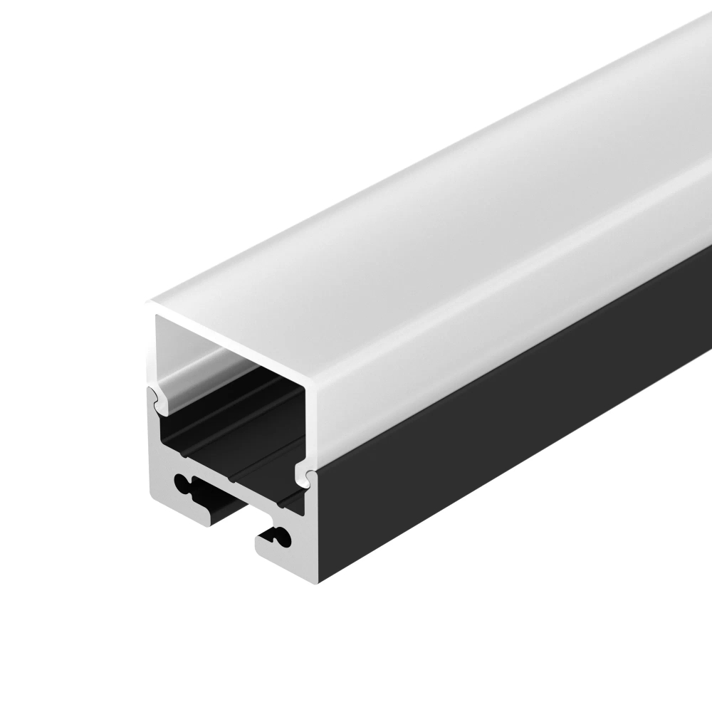 Профиль с экраном SL-LINE-2011M-2500 BLACK+OPAL SQUARE (Arlight, Алюминий) 027993