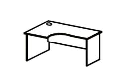 Стол эргономичный левый Рубин 41.(42).46