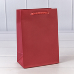 Пакет подарочный 14х20х8см "Фактура" (Красный)