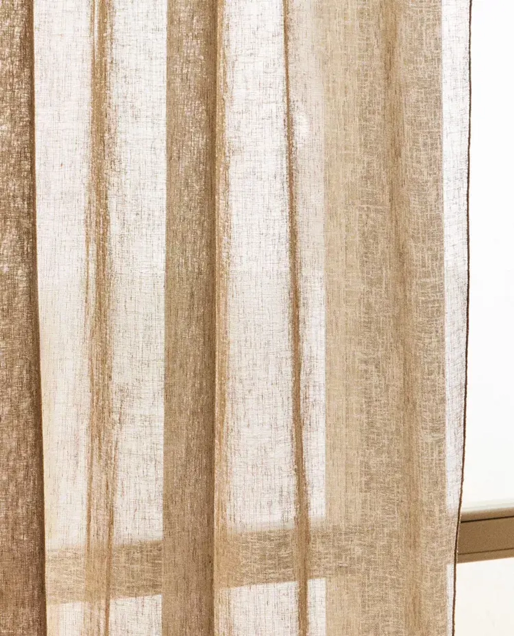 ZARA HOME ШТОРА ИЗ ПОЛУПРОЗРАЧНОЙ ТКАНИ, СВЕТЛО-БЕЖЕВЫЙ