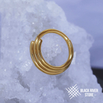 Кликер Three Rings PVD Yellow 1.2мм