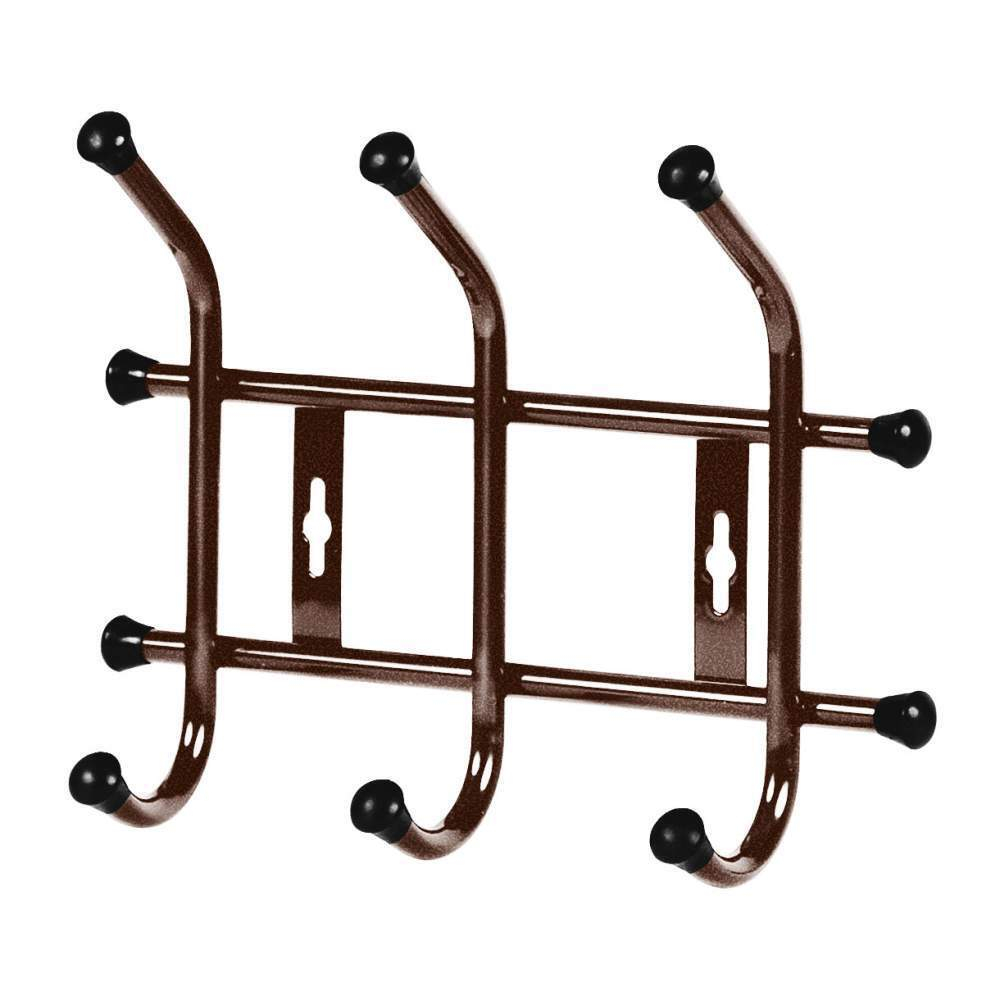 Вешалка настенная 3 крючка, медный антик