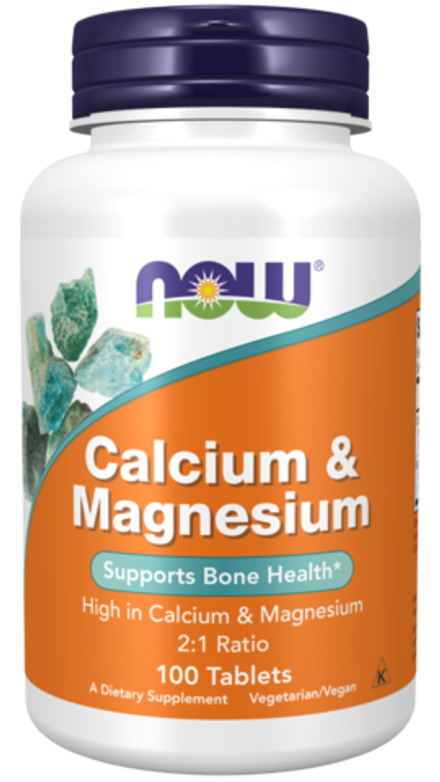 NOW Foods, Кальций и магний, Calcium & Magnesium, 100 таблеток