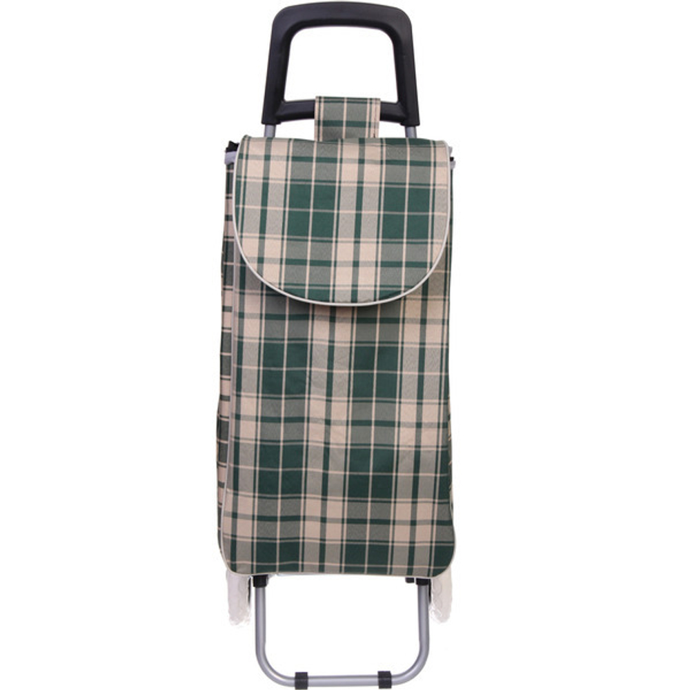 Тележка хозяйственная с сумкой (93*33*26см, колеса 16см,грузоподъемность до 30 кг.) зеленая SYD-016