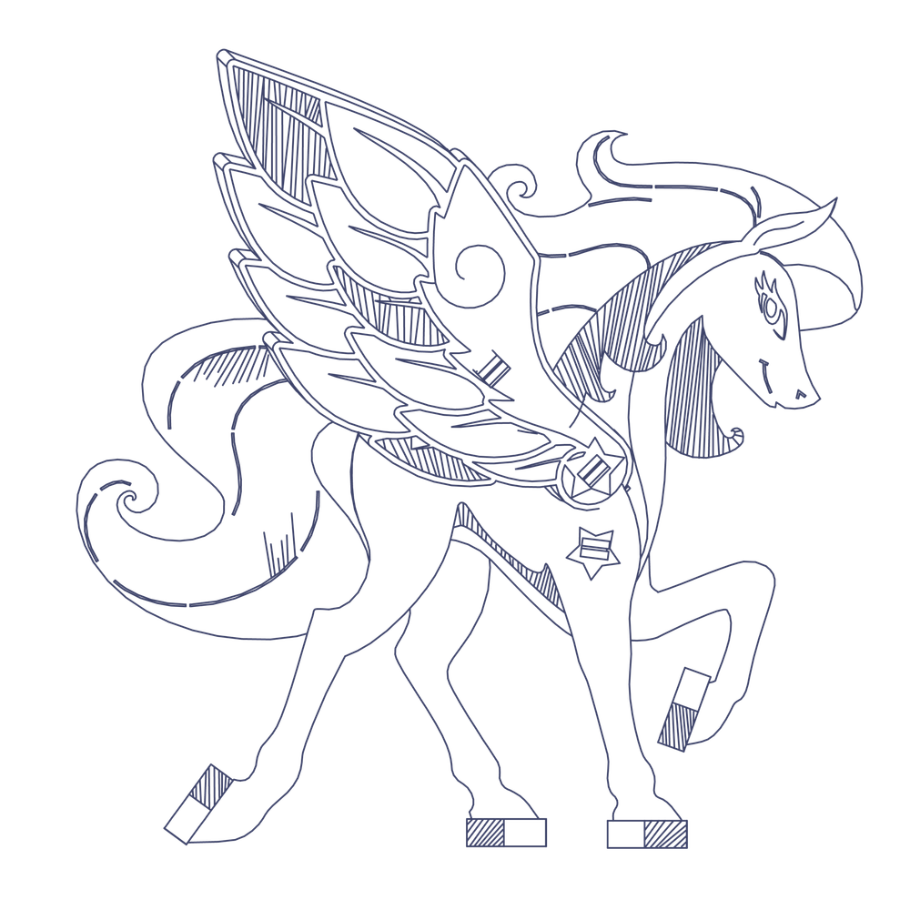 Пегас UNIT (UNIWOOD) - Деревянный конструктор с поддержкой дополненной реальности Wood Art.