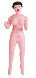 Большегрудая брюнетка с реалистичной вагиной Dolls X (3 отверстия) (Цвет: светлокожая)