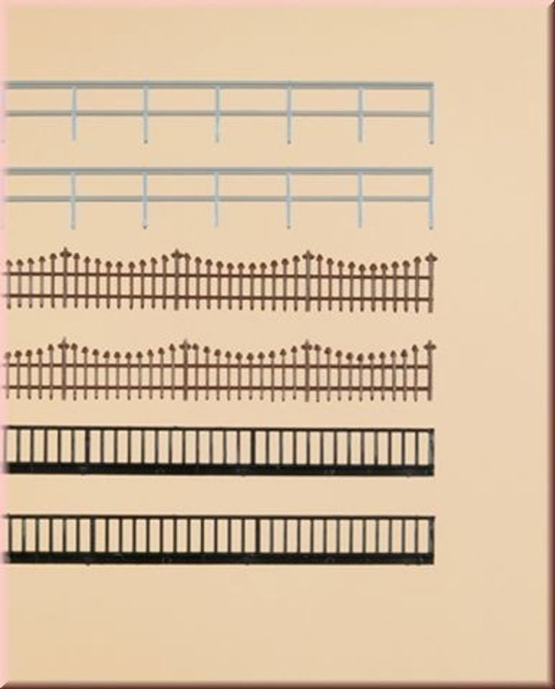Металлические ограды - 3 вида, (H0/TT)