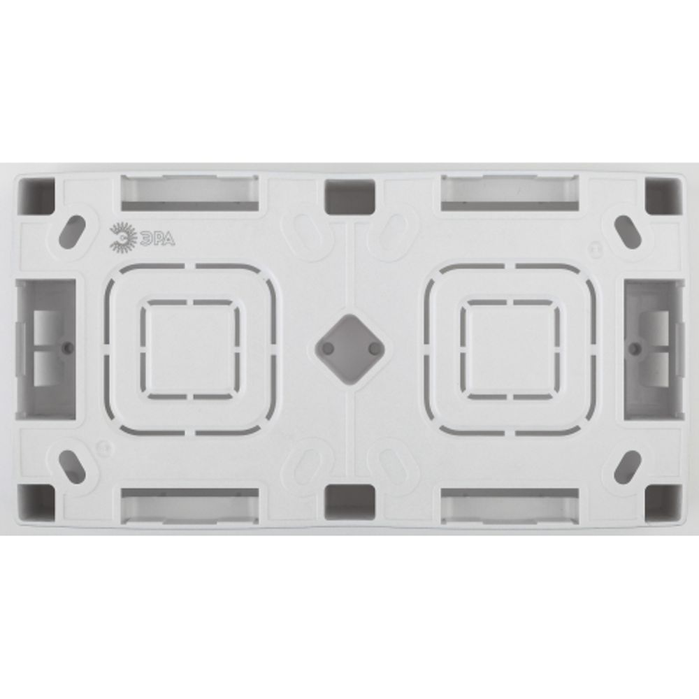 12-6102-12 ЭРА Коробка наклад. монтажа 2 поста, Эра12, графит