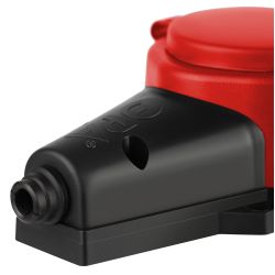 Колодка ЭРА KX-1e-RED-IP44 каучуковая с заземлением 1 розетка 16A IP44 красная | Электротовары