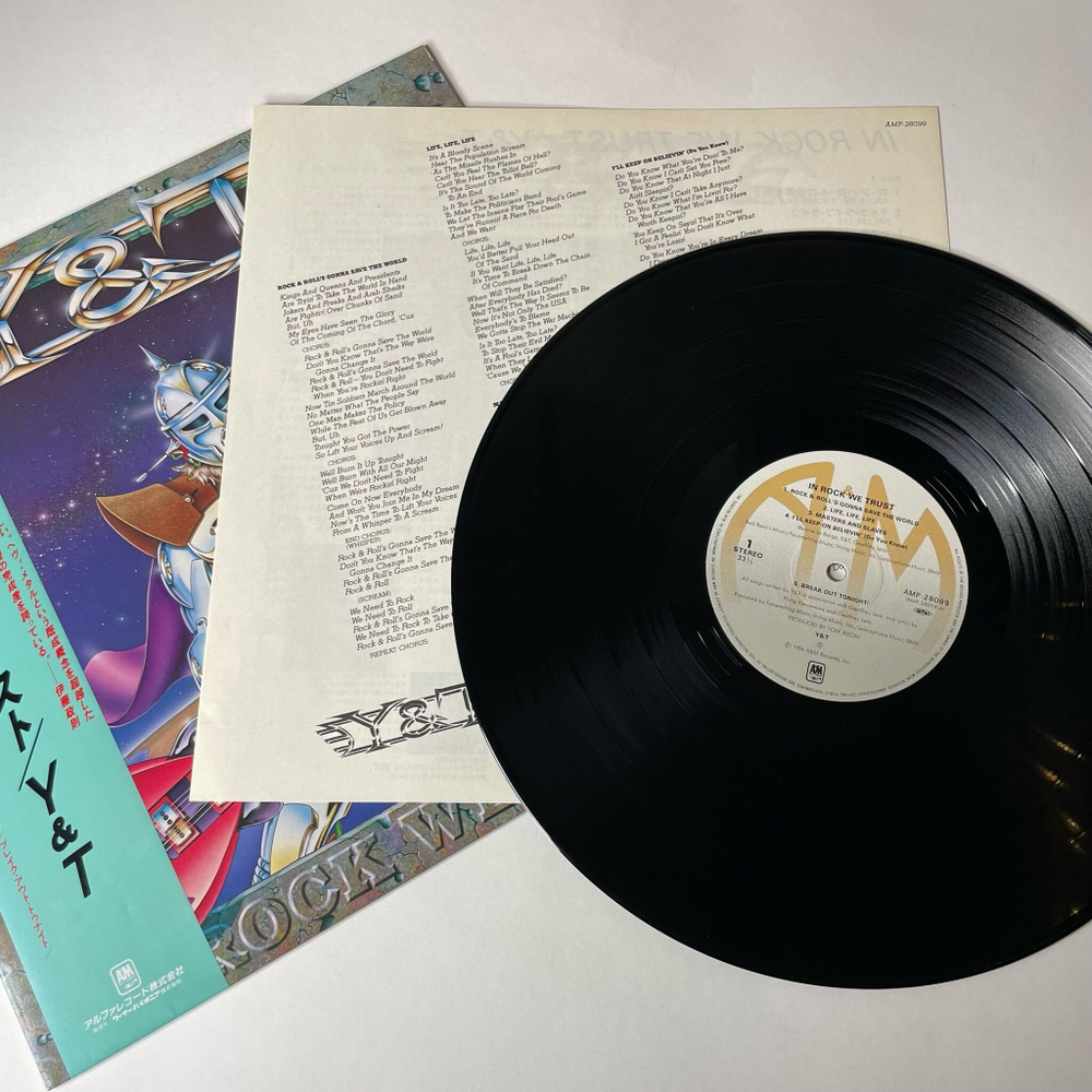 Винтажная виниловая пластинка LP Y and T (Yesterday and Today) In Rock We Trust (Japan 1984) (Obi)