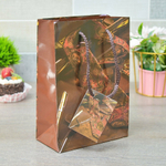 Пакет бумажный 14*20*7см с ручками "Мужской" микс