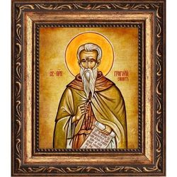 Григорий Синаит преподобный. Икона на холсте.