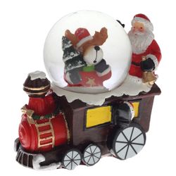 GAEM Фигурка декор в стекл шаре "Олень/Снеговик/Медвежонок/Санта", D4,5 см, L8,5 W5 H8